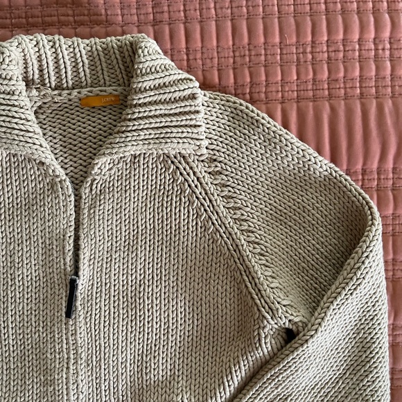J. Crew Taupe Chunky Knit Sweater - Picture 2 of 6